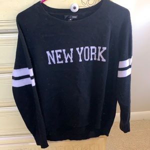 Aqua cashmere NEW YORK sweater